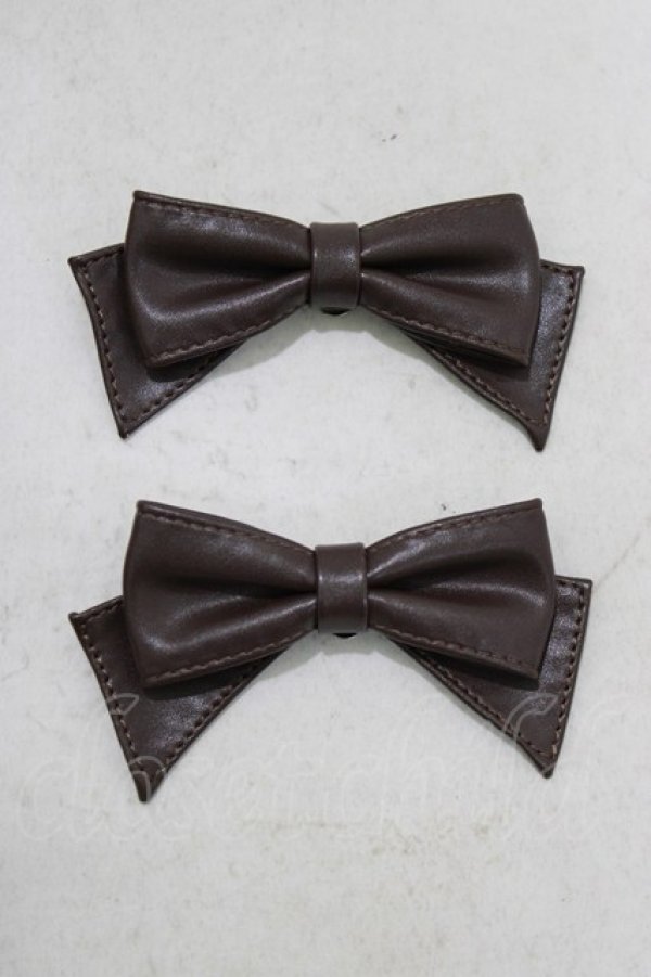 画像5: Queen Bee / アンティークリボンパンプス LL(24.5?25.0) ブラウン H-26-02-23-082-EL-SH-NS-ZH (5)