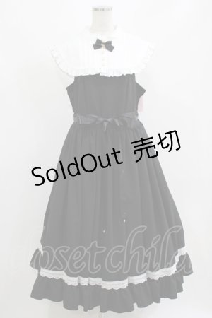 画像: metamorphose / 【プラスサイズ】Priere〜星に祈りを〜ミディアムジャンパースカート プラスサイズ ブラック H-26-02-23-012-ME-OP-NS-ZH