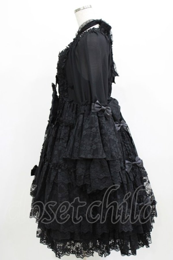 画像2: metamorphose / 【プラスサイズ】追憶の姫君ドレス プラスサイズ ブラック H-26-02-23-002-ME-OP-NS-ZH (2)