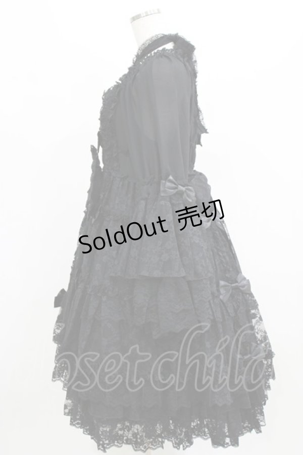 画像2: metamorphose / 【プラスサイズ】追憶の姫君ドレス プラスサイズ ブラック H-26-02-23-002-ME-OP-NS-ZH (2)