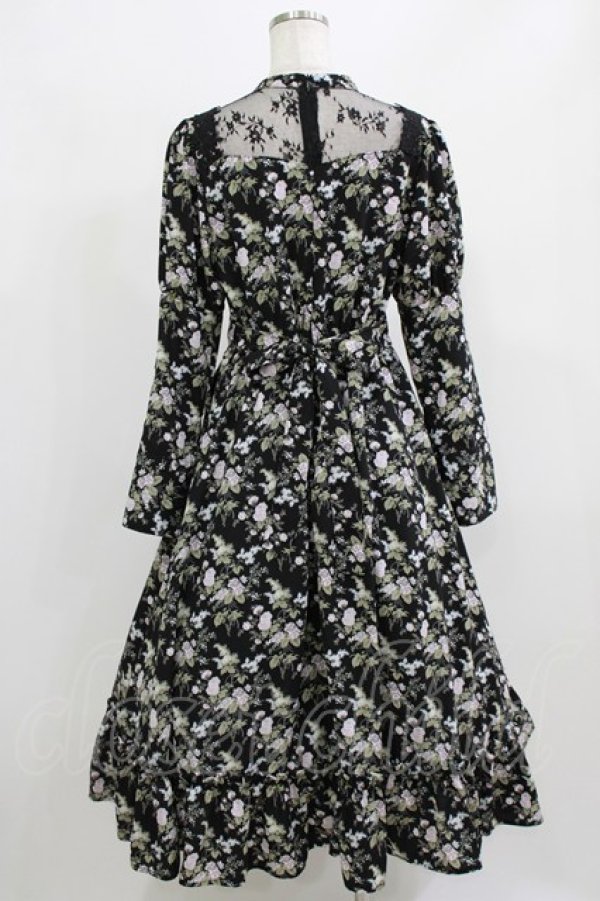 画像3: Kurumi Collaboration / KRハナジゴスリーブワンピース Free ブラック H-26-02-23-014-GO-OP-NS-ZH (3)