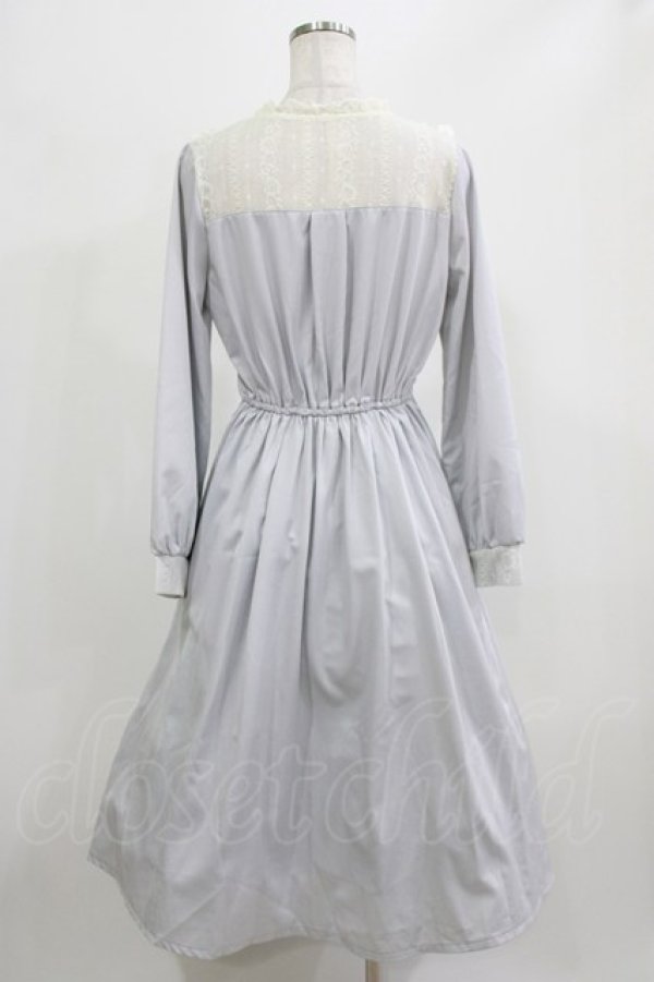 画像3: axes femme kawaii / ヨークレース切替ワンピース M ブルー H-26-02-23-016-AX-OP-NS-ZH (3)