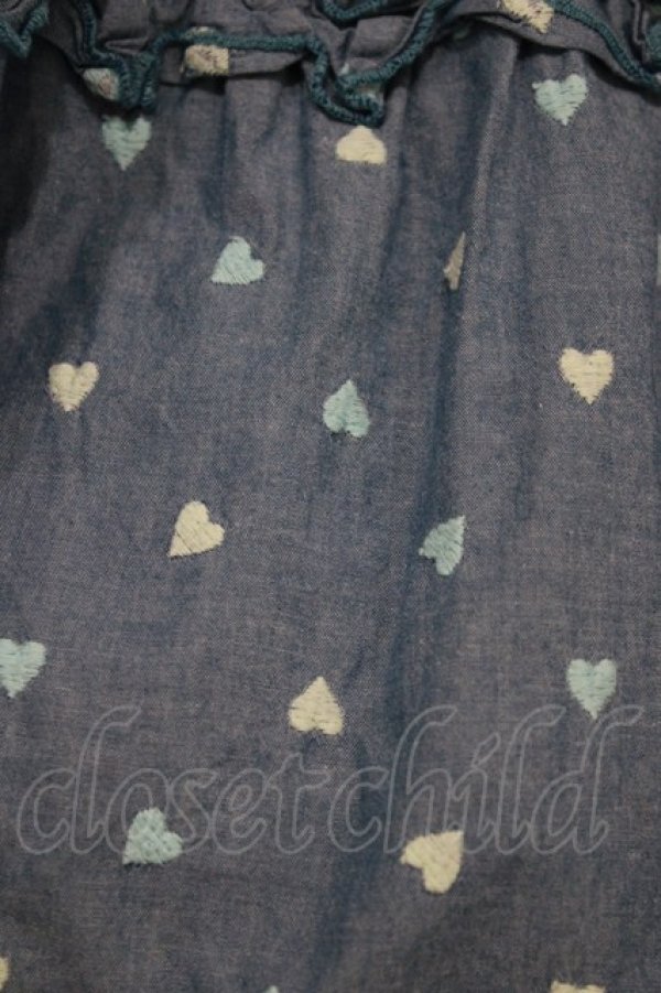 画像4: Nile Perch / ハート刺繍フリルスカート Free ブルー H-26-02-23-019-LO-SK-NS-ZH (4)