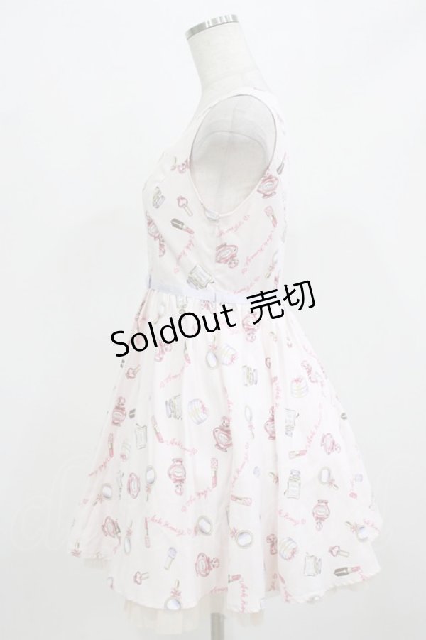 画像2: Ank Rouge / コスメプリントワンピース M ピンク H-26-02-23-021-CA-OP-NS-ZH (2)