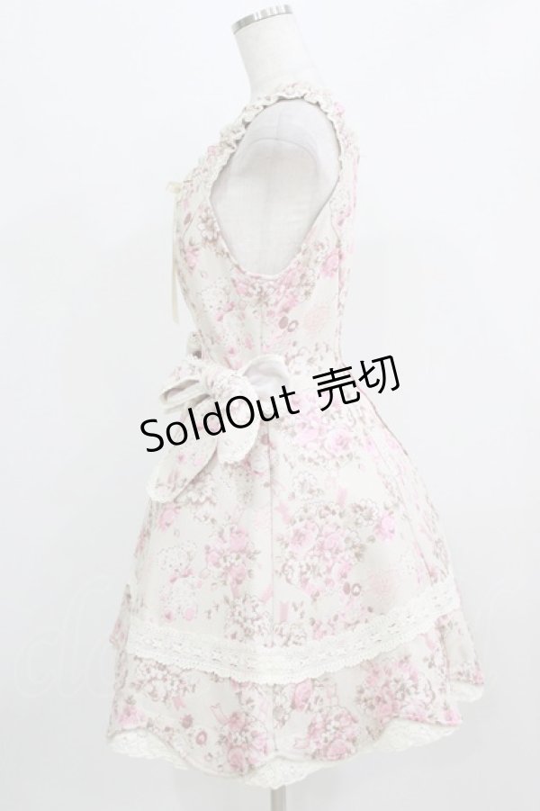 画像2: BABY,THE STARS SHINE BRIGHT / くまちゃんブーケ柄ゴブランジャンパースカート Free 生成り H-26-02-24-003-BA-OP-NS-ZH (2)