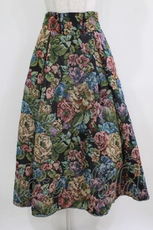 画像: Kurumi Collaboration / TT*KRゴブランロングスカート M ブラック H-26-02-24-024-GO-SK-NS-ZH