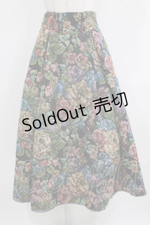 画像: Kurumi Collaboration / TT*KRゴブランロングスカート M ブラック H-26-02-24-024-GO-SK-NS-ZH