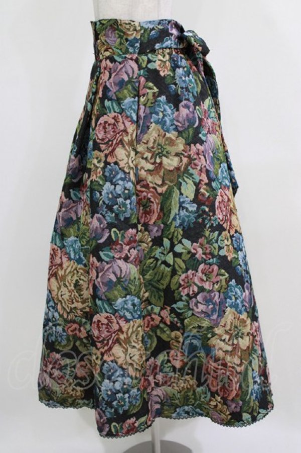 画像2: Kurumi Collaboration / TT*KRゴブランロングスカート M ブラック H-26-02-24-024-GO-SK-NS-ZH (2)