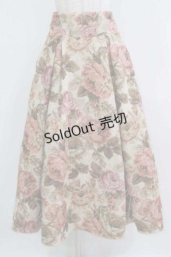 画像1: Kurumi Collaboration / TT*KRゴブランロングスカート L ベージュ H-26-02-24-025-GO-SK-NS-ZH (1)