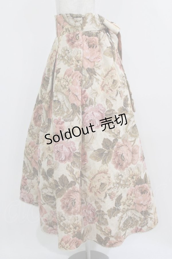 画像2: Kurumi Collaboration / TT*KRゴブランロングスカート M ベージュ H-26-02-24-026-GO-SK-NS-ZH (2)