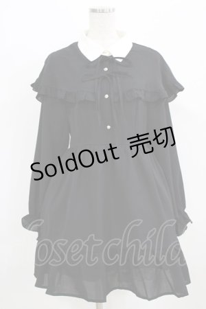 画像: majoretty / ケープワンピース L ブラック H-26-02-24-028-GO-OP-NS-ZH