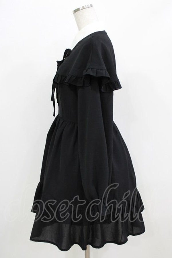 画像2: majoretty / ケープワンピース L ブラック H-26-02-24-028-GO-OP-NS-ZH (2)