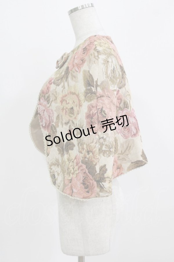 画像2: Kurumi Collaboration / TT*KRゴブランケープ L ベージュ H-26-02-24-032-GO-TO-NS-ZH (2)