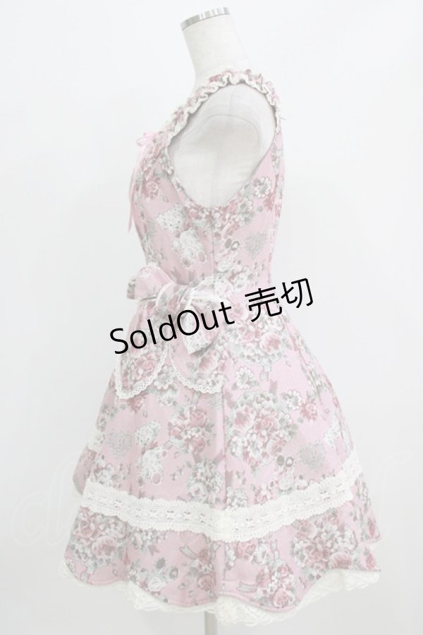 画像2: BABY,THE STARS SHINE BRIGHT / くまちゃんブーケ柄ゴブランジャンパースカート Free ピンク H-26-02-24-004-BA-OP-NS-ZH (2)