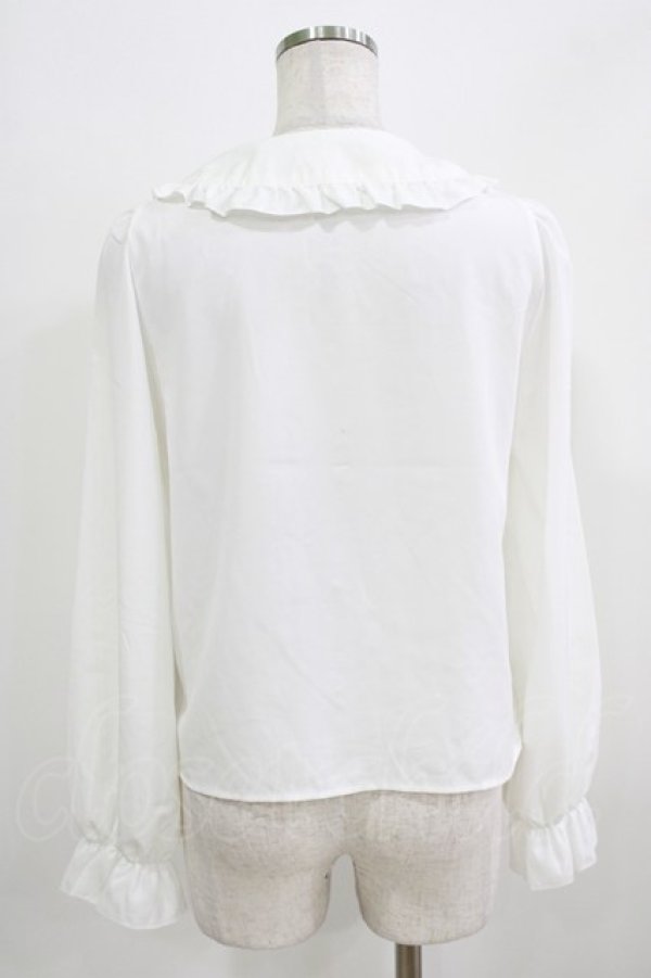 画像3: majoretty / はーちゃん/MRフリルエリブラウス L オフ H-26-02-24-041-GO-BL-NS-ZH (3)