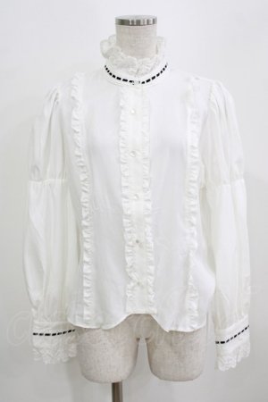 画像: Eri Aino's Collection / シャーロットの水曜日ブラウス L オフ/ブラック H-26-02-24-043-PU-BL-NS-ZH