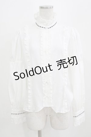 画像: Eri Aino's Collection / シャーロットの水曜日ブラウス L オフ/ブラック H-26-02-24-043-PU-BL-NS-ZH