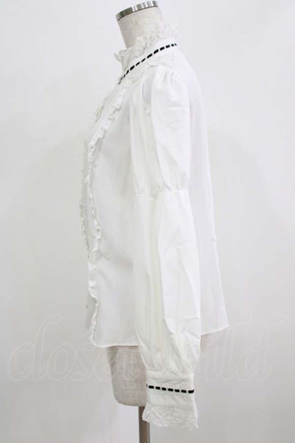 画像2: Eri Aino's Collection / シャーロットの水曜日ブラウス L オフ/ブラック H-26-02-24-043-PU-BL-NS-ZH (2)