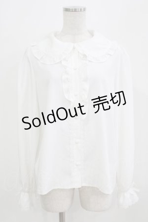 画像: m petit by misako / AM マルエリフリルブラウス L オフ H-26-02-24-044-LO-BL-NS-ZH