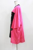 画像2: PINKSPINK / cat devil loose tee L ブラック×ピンク H-26-02-24-1004-PU-TO-KB-ZH (2)