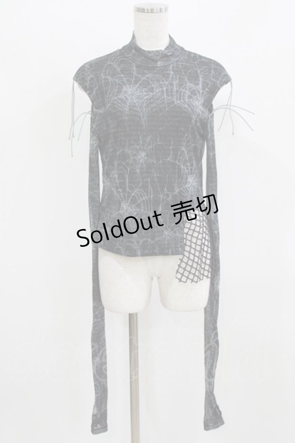 画像1: BLOOD SUPPLY（海外ブランド） / Spiderweb Long sleeve tops M ブラック H-26-02-24-1006-GO-TO-KB-ZH (1)