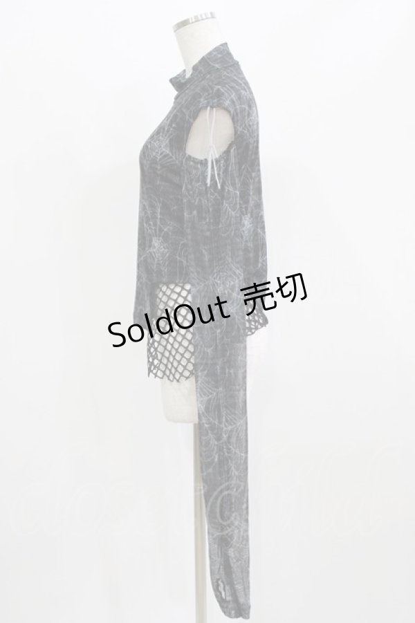 画像2: BLOOD SUPPLY（海外ブランド） / Spiderweb Long sleeve tops M ブラック H-26-02-24-1006-GO-TO-KB-ZH (2)