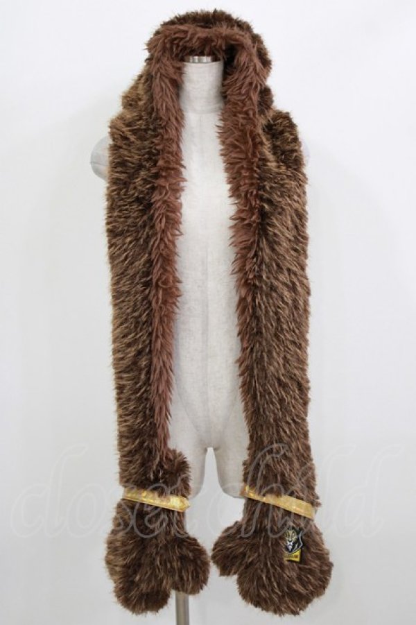 画像1: QOOZA / 「ディズニーツイステッドワンダーランド」ファーハット[SAVANACLAW]  ブラウン H-26-02-24-1011-PU-AC-KB-ZH (1)