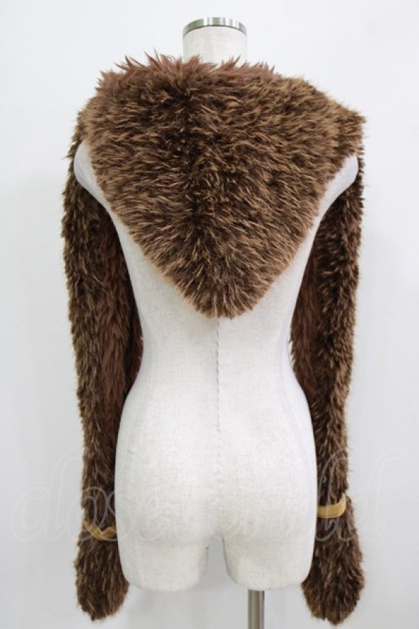 画像2: QOOZA / 「ディズニーツイステッドワンダーランド」ファーハット[SAVANACLAW]  ブラウン H-26-02-24-1011-PU-AC-KB-ZH (2)