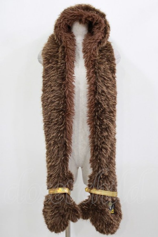 画像1: QOOZA / 「ディズニーツイステッドワンダーランド」ファーハット[SAVANACLAW]  ブラウン H-26-02-24-1012-PU-AC-KB-ZH (1)