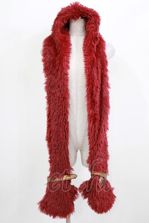 画像1: QOOZA / 「ディズニーツイステッドワンダーランド」ファーハット[SCARABIA]  レッド H-26-02-24-1017-PU-AC-KB-ZH (1)