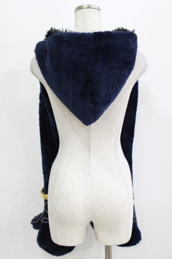 画像2: QOOZA / 「ディズニーツイステッドワンダーランド」ファーハット[POMEFIORE]  ネイビー H-26-02-24-1021-PU-AC-KB-ZH (2)