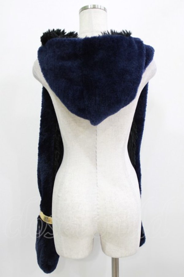 画像2: QOOZA / 「ディズニーツイステッドワンダーランド」ファーハット[POMEFIORE]  ネイビー H-26-02-24-1022-PU-AC-KB-ZH (2)