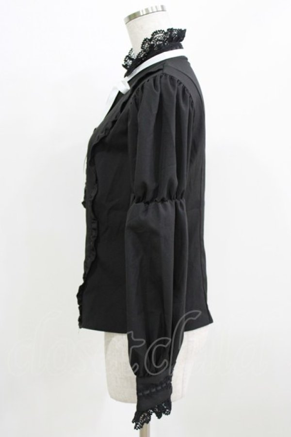 画像2: Eri Aino's Collection / シャーロットの水曜日ブラウス M ブラック H-26-02-24-051-PU-BL-NS-ZH (2)