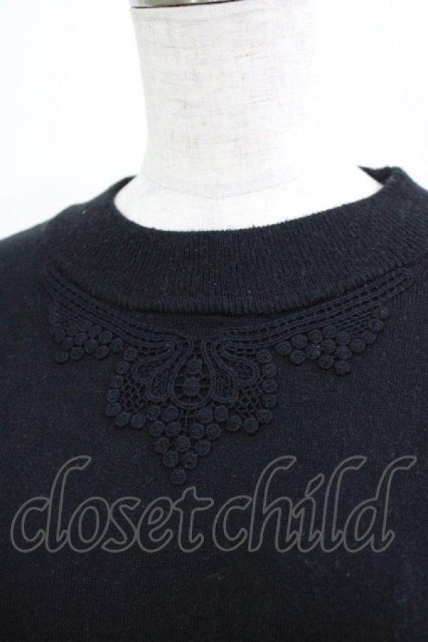 画像4: Kurumi Collaboration / 袖フェザーニットプルオーバー L ブラック H-26-02-24-056-GO-TO-NS-ZH (4)