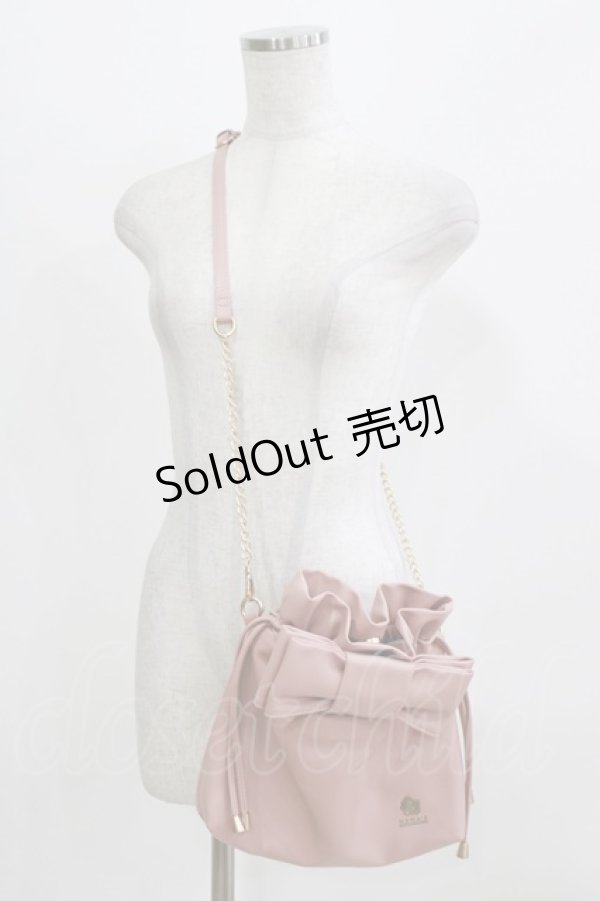 画像1: m petit by misako / AMリボンキンチャクSLD  ピンク H-26-02-24-061-LO-BG-NS-ZH (1)