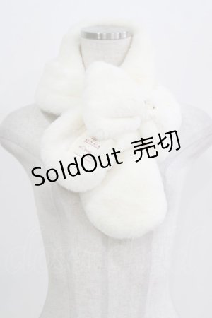 画像: m petit by misako / AM*FFリボンツキティペット  アイボリー H-26-02-24-063-LO-ZA-NS-ZH