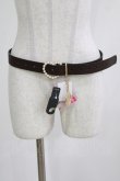画像1: m petit by misako / サンリオキャラクターズコラボ AMハートバックルベルト  ブラウン H-26-02-24-068-LO-ZA-NS-ZH (1)