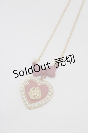 画像: m petit by misako / AM*NIPLハートネックレス  ピンク H-26-02-24-069-LO-AC-NS-ZH