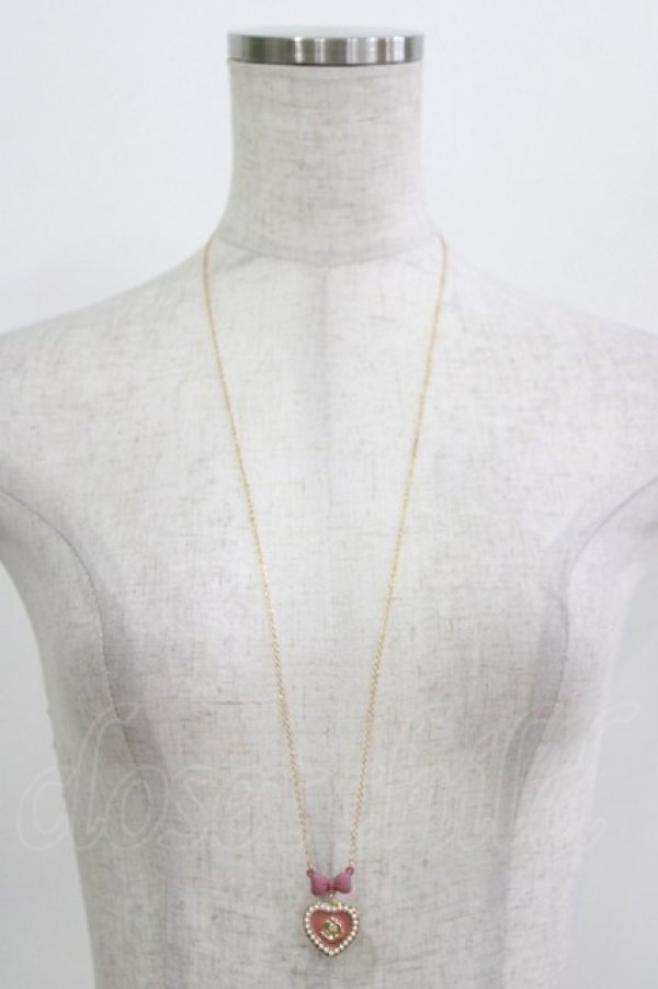 画像2: m petit by misako / AM*NIPLハートネックレス  ピンク H-26-02-24-069-LO-AC-NS-ZH (2)