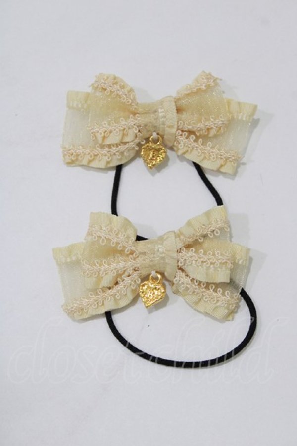 画像1: BABY,THE STARS SHINE BRIGHT / Salon de the Minette Petit リボンゴム  生成り H-26-02-24-070-BA-AC-NS-ZH (1)