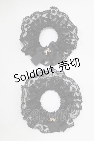 画像: m petit by misako / TT*AM2Pシュシュ  ブラック H-26-02-24-079-LO-ZA-NS-ZH