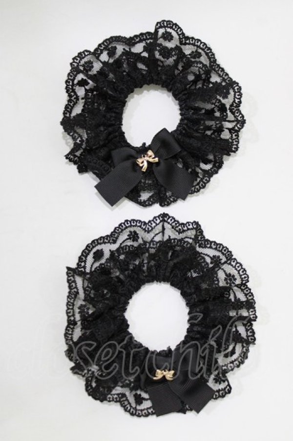 画像1: m petit by misako / TT*AM2Pシュシュ  ブラック H-26-02-24-079-LO-ZA-NS-ZH (1)