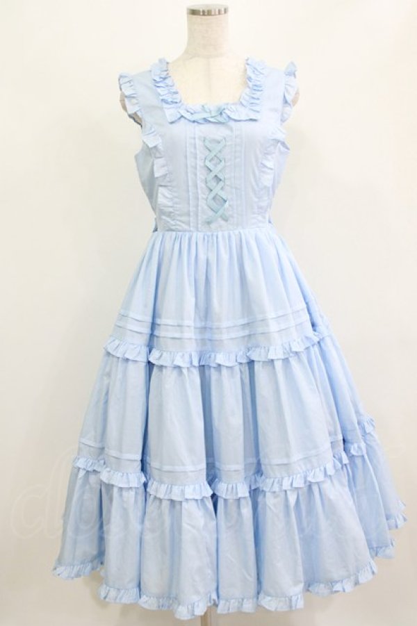 画像1: Chalmiere / フリルロングジャンスカ M サックス H-26-02-24-015-0-OP-NS-ZH (1)