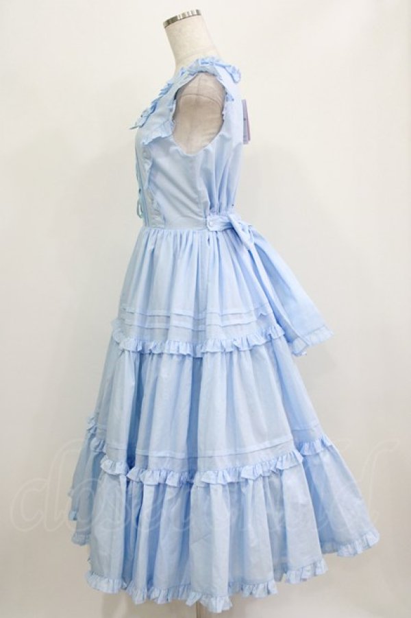 画像2: Chalmiere / フリルロングジャンスカ M サックス H-26-02-24-015-0-OP-NS-ZH (2)