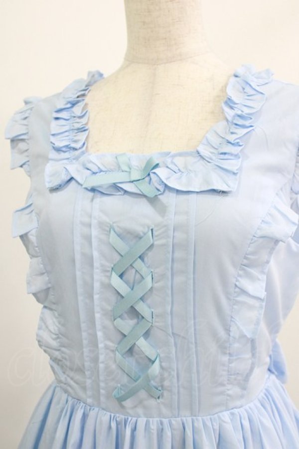 画像4: Chalmiere / フリルロングジャンスカ M サックス H-26-02-24-015-0-OP-NS-ZH (4)