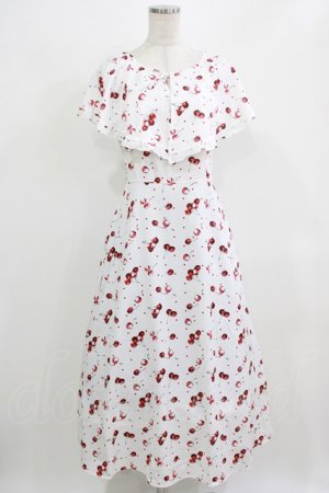 画像: Amista / Nako/チェリー柄ラッフルキャミワンピース L オフ H-26-02-24-017-PU-OP-NS-ZH