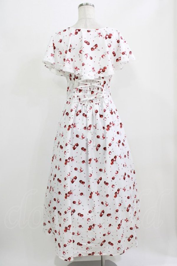 画像3: Amista / Nako/チェリー柄ラッフルキャミワンピース L オフ H-26-02-24-017-PU-OP-NS-ZH (3)