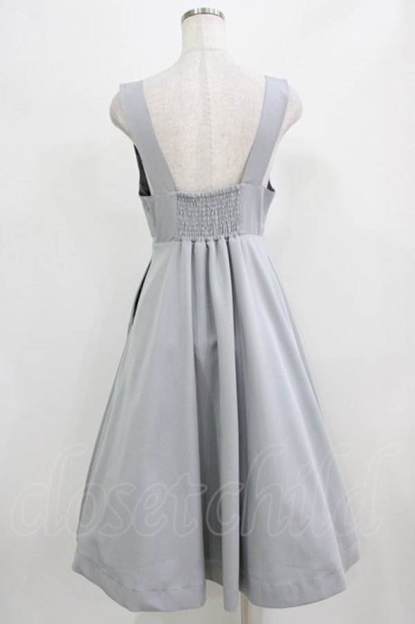 画像3: F i.n.t / チェーンビット使いディープVネックジャンパースカート Free BLUE GRAY H-26-02-24-018-CA-OP-NS-ZH (3)