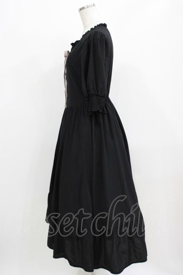 画像2: m petit by misako / AMレースアップワンピース L ブラック H-26-02-24-020-LO-OP-NS-ZH (2)