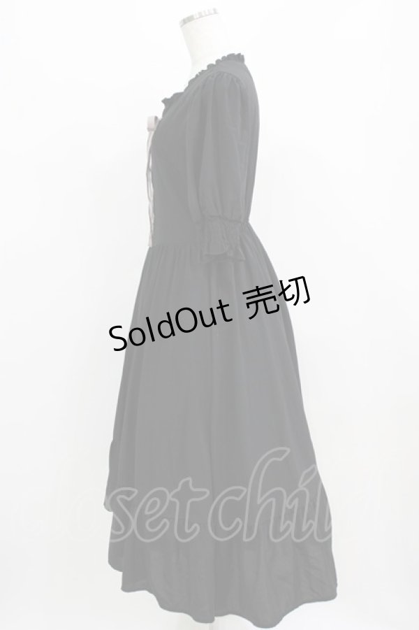 画像2: m petit by misako / AMレースアップワンピース L ブラック H-26-02-24-020-LO-OP-NS-ZH (2)